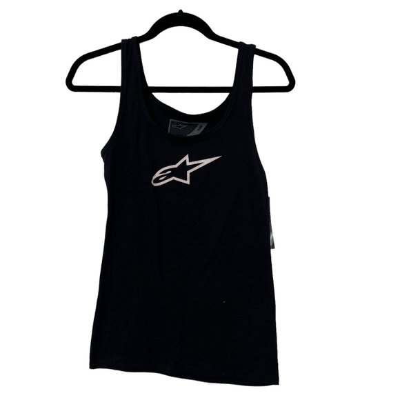 Alpine Tops - Alpine Black Tank Top with White Logo